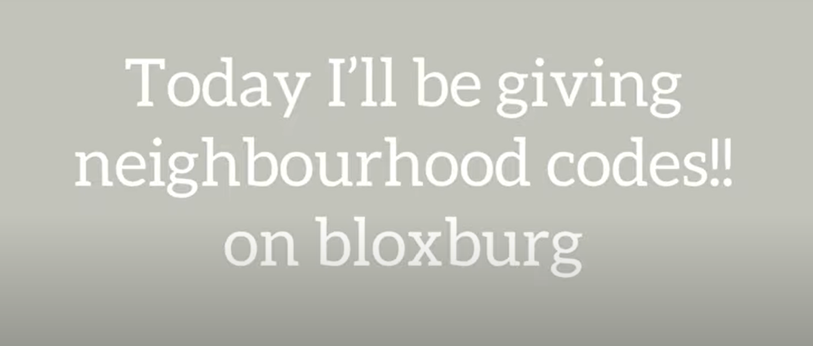 Bloxburg Neighborhood Codes