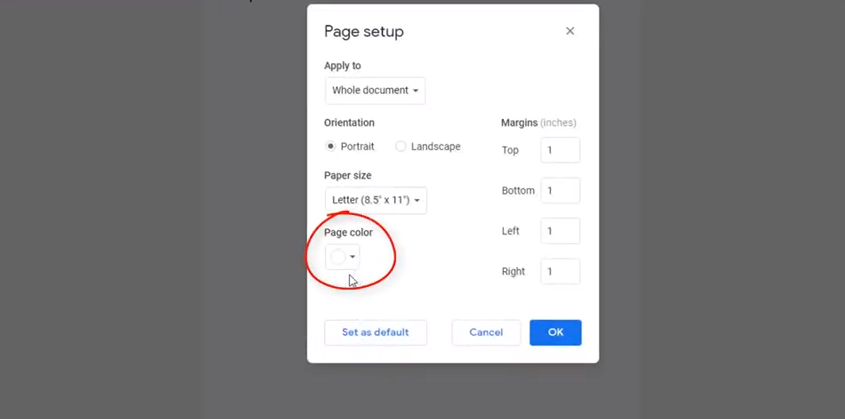 How to Change the Background Color on Google Docs