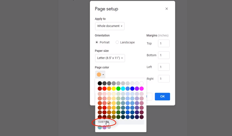 How to Change the Background Color on Google Docs