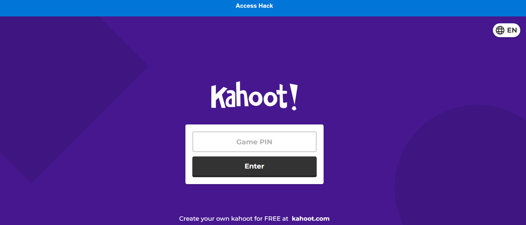 kahoot hack