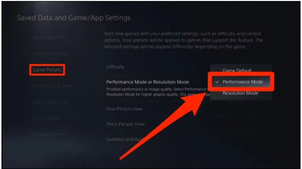 How to Put PS5 in Performance Mode