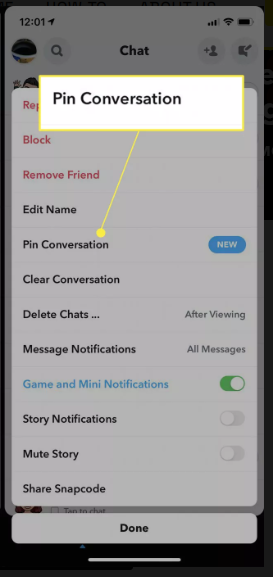 How to Pin Someone on Snapchat