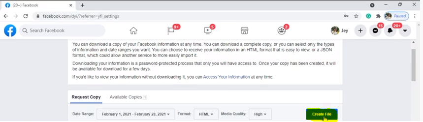 How to Back Up Facebook Account Data