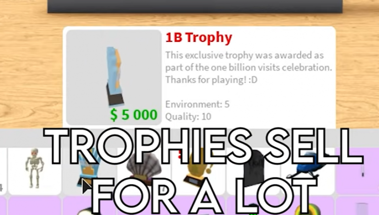 How To Sell Trophies In Bloxburg