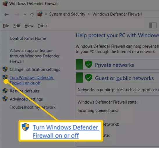 How to Disable the Windows Firewall in Windows 