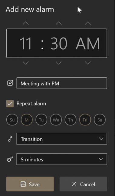How to Set Alarm in Windows 10