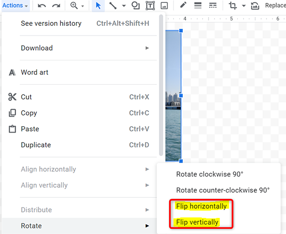 How to Flip an Image in Google Docs