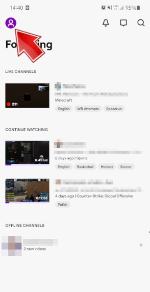 How to Log Out From Twitch on Android