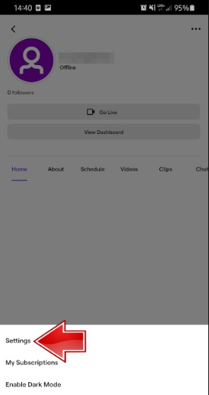 How to Log Out From Twitch on Android