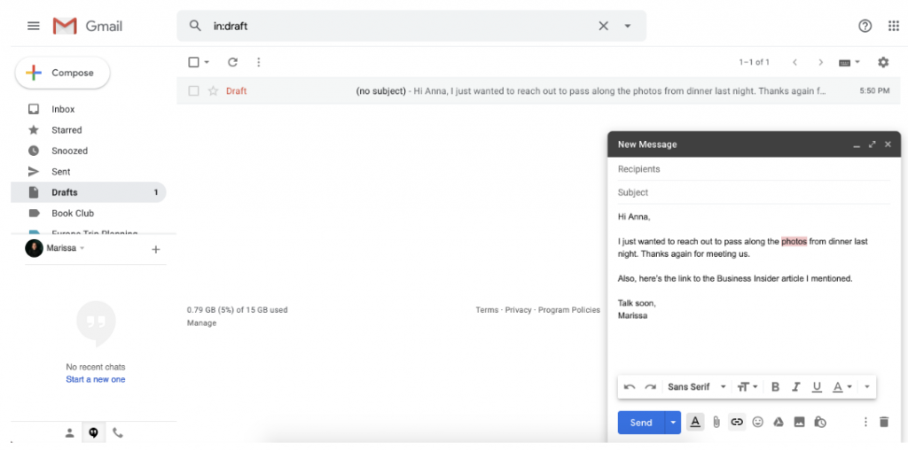 How to Add Hyperlink Text in Gmail on Desktop