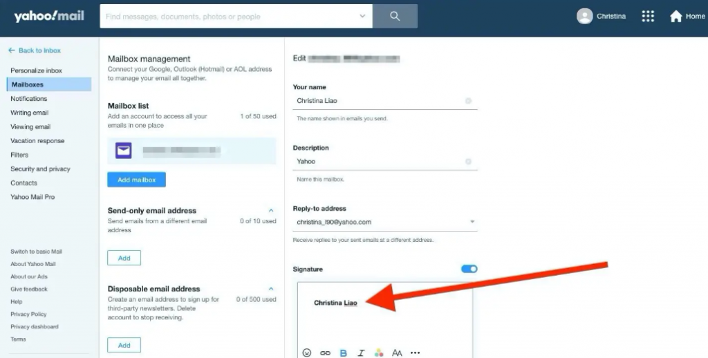 How to Change your Signature in Yahoo Mail on Desktop