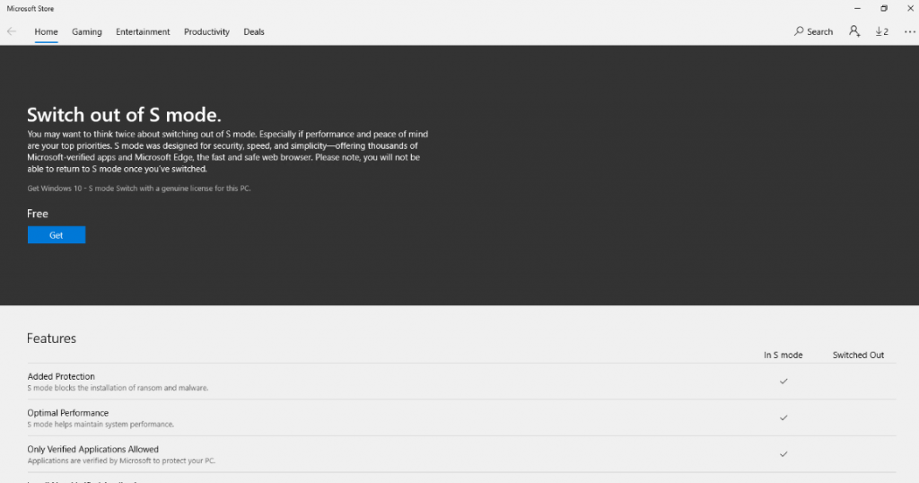 How to Turn Off S Mode Windows 10