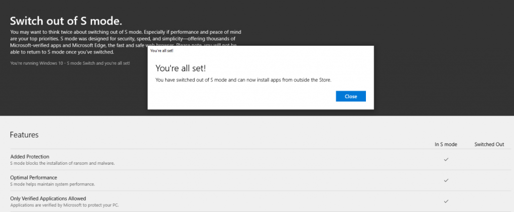 How to Turn Off S Mode Windows 10