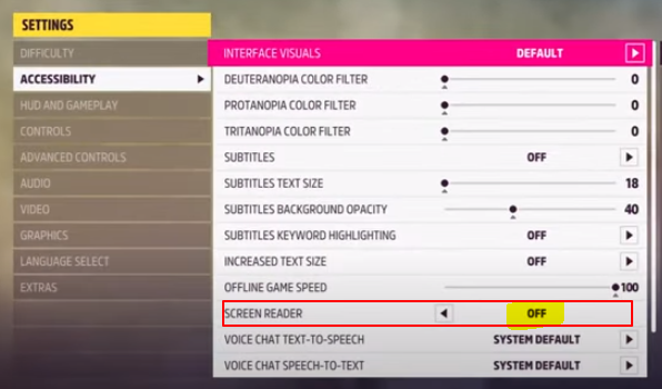 How to Turn Off the Narrator in Forza Horizon 5