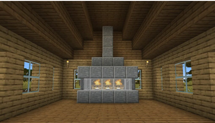 How to Make a Fireplace in Minecraft