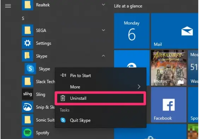 How To Uninstall Skype On Window