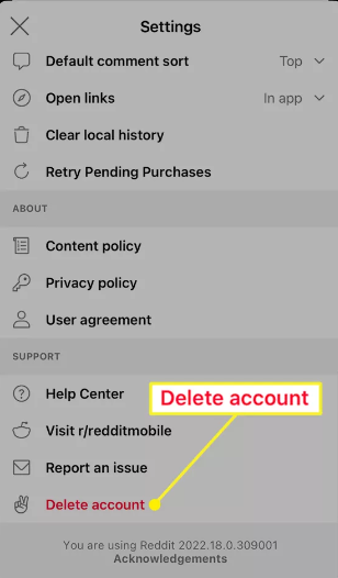 How to Delete a Reddit Account on Android