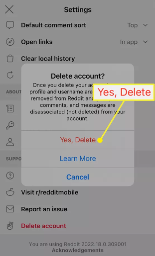 How to Delete a Reddit Account on Android