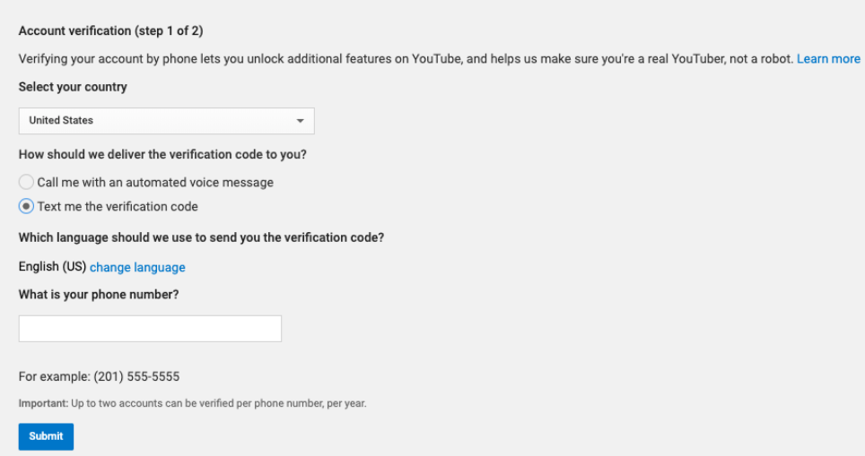 How to Verify a YouTube Account