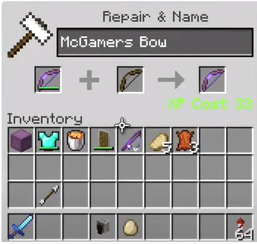 How to Repair a Bow in Minecraft With an Anvil