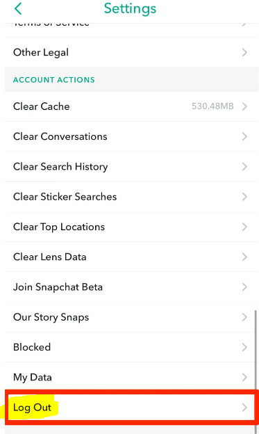 How to Log Out of Snapchat Using the Mobile App