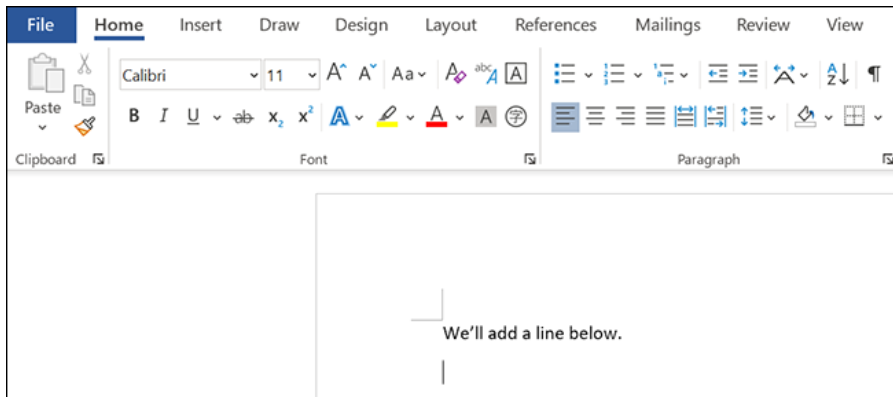 How To Insert Line In Word