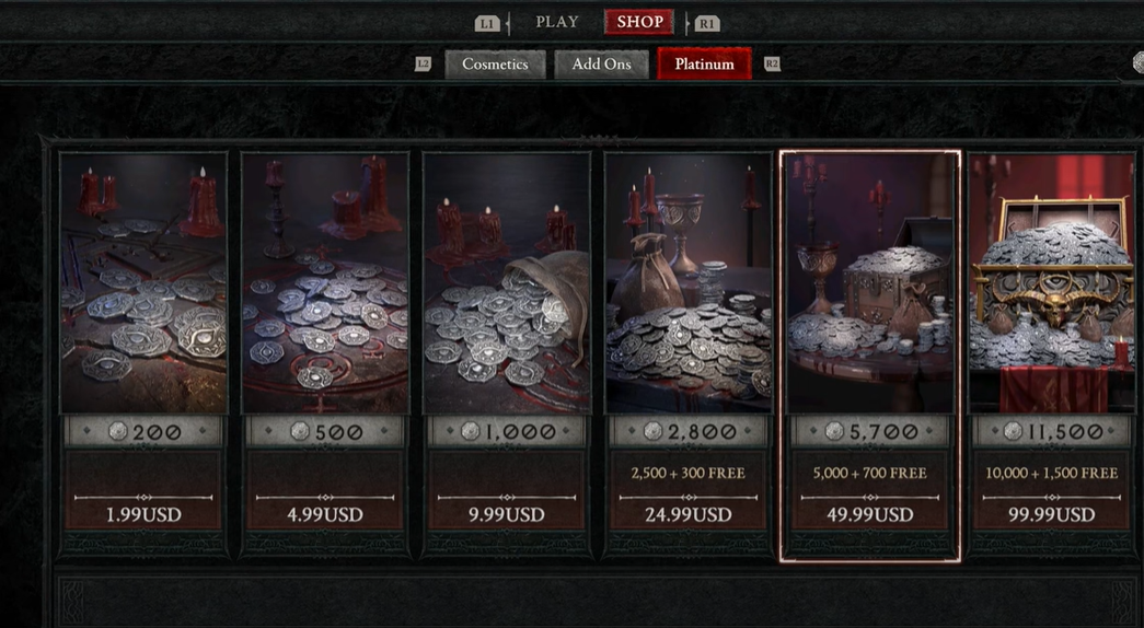 Microtransactions in Diablo IV