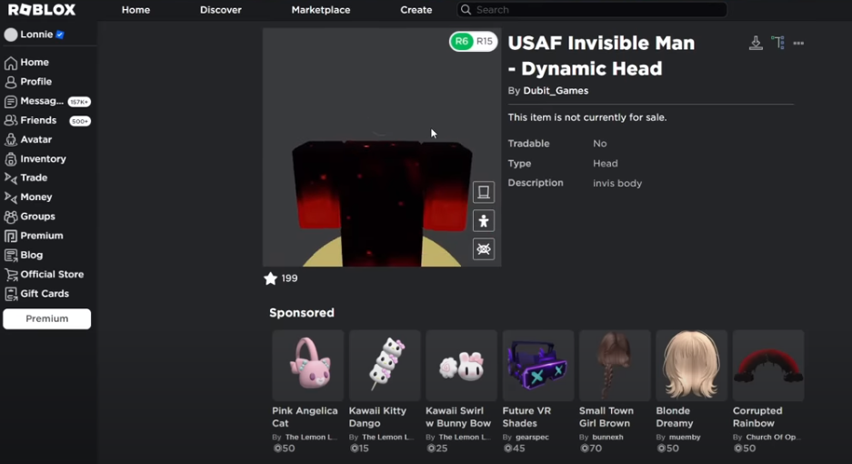 USAF Invisible Man Roblox