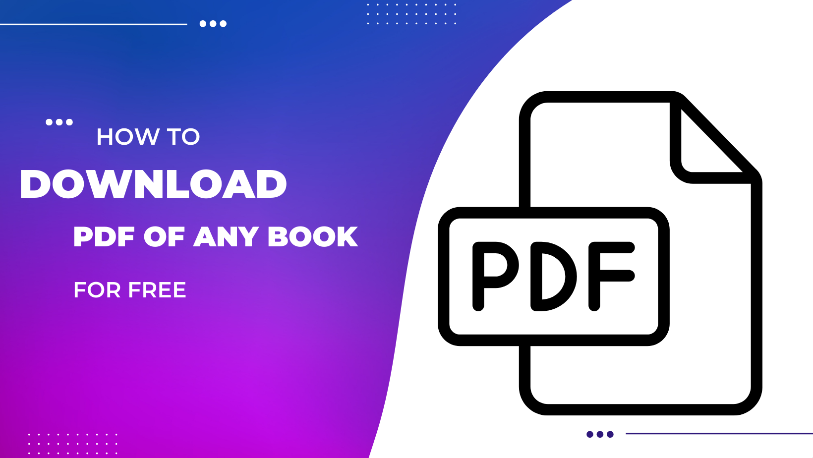 how to download pdf of any book for free